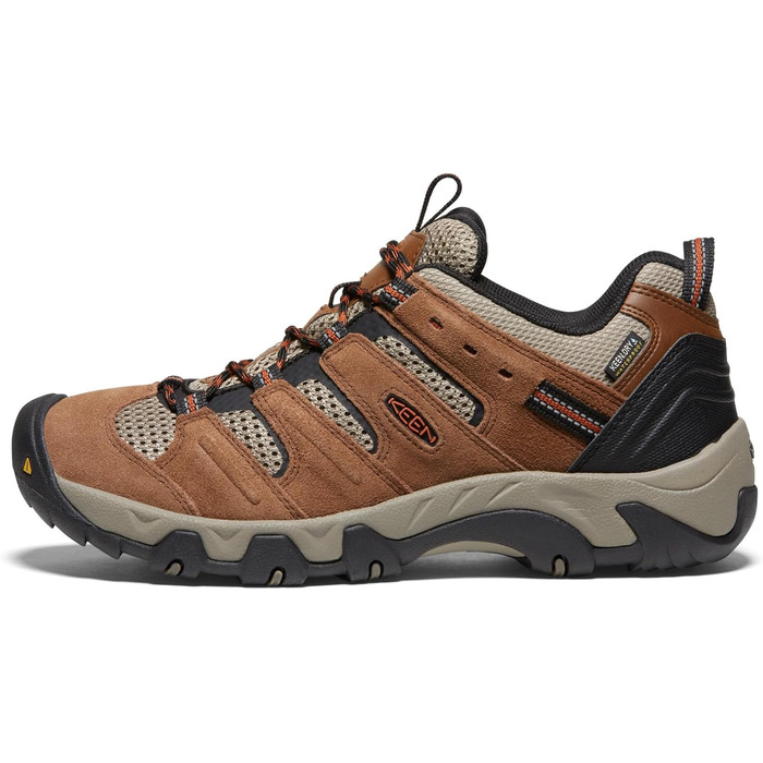 Чоловічі водонепроникні трекінгові черевики KEEN Headout Low Height - Bison Fossil Orange, 45 EU