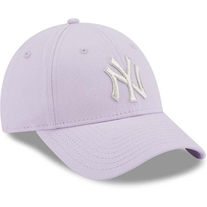 Шапка New Era New York Yankees жіноча з помпоном, колір фіолетовий