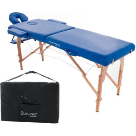 Складаний масажний стіл Quirumed Easy, блакитний, 194 x 70 см, для фізіотерапії та масажу, з регулюванням висоти, штучна шкіра