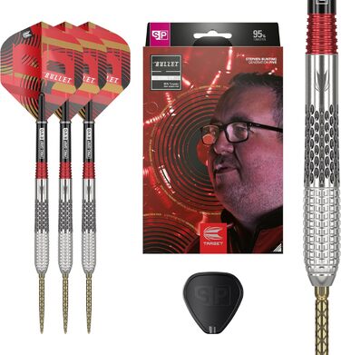 Дартс Target Stephen Bunting G5 95% вольфраму, сталевий накінечник, Swiss Point, професійний комплект, різна вага, інструмент у комплекті