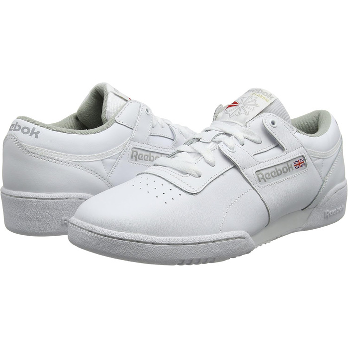 Чоловічі фітнес-кеди Reebok Workout Low 37 EU, білий, сірий