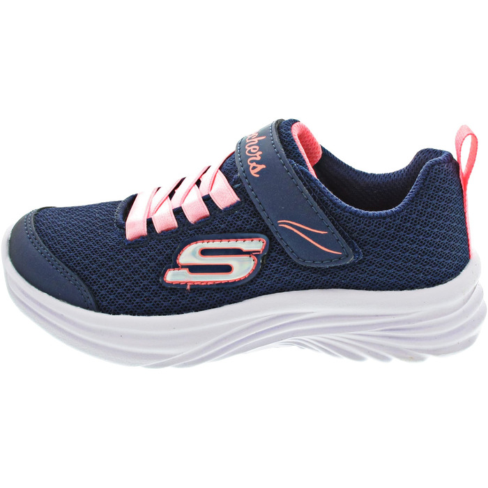 Кросівки Skechers для дівчаток 302450L, розмір 28.5 EU, темно-сині з кораловою обробкою, сітка