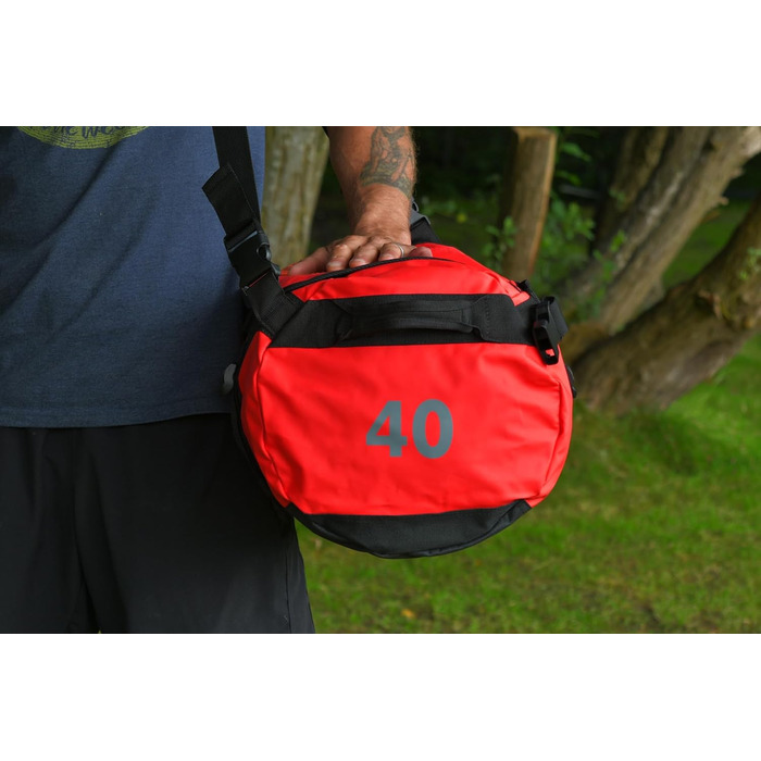 Водостійка сумка-рюкзак STEIN Metro 40 л, червона — трансформер з ПВХ-покриття, компресійними ременями та м'якими плечовими ременями