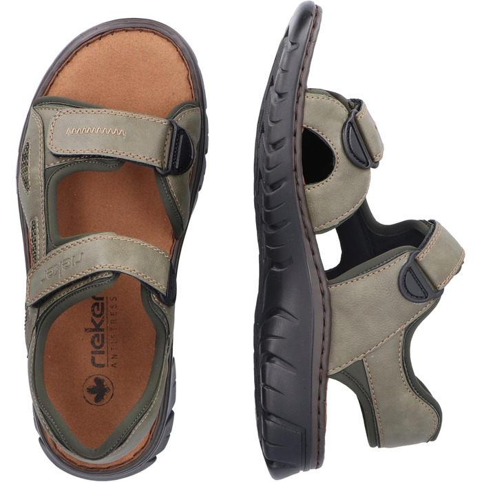 Чоловічі сандалі Rieker 22761 класичні, зелені, розмір 43 EU