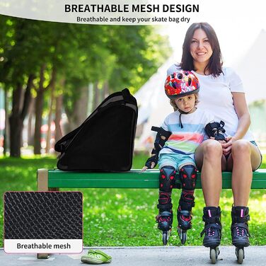 Сумка для роликових ковзанів MXiiXM, дихаюча, з регульованим плечовим ременем, для жінок, чоловіків, дітей та дорослих, аксесуари для роликових ковзанів