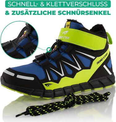 Черевики для ходьби жіночі та чоловічі, зимові, з підкладкою, розмір 44 EU, зелено-блакитні