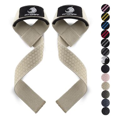 Fitgriff® гучнощі для тяги, кросфіту та бодібілдингу - ремені для підйому ваги (з підкладкою) - для жінок та чоловіків, XS (обхват зап'ястя до 16 см), колір пісок (силікон)