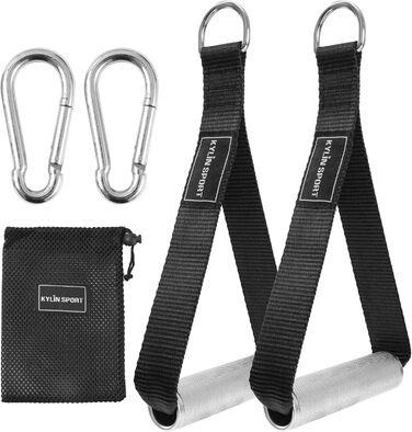 Набір аксесуарів для тренажерів KYLIN SPORT: гумки, ручки, карабіни, ремені, фітнес-петлі