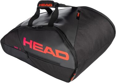 Велика спортивна сумка для паделу HEAD Tour, чорна з помаранчевим, ексклюзив Amazon