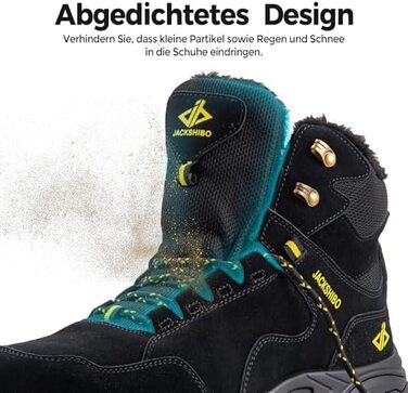 Черевики зимові JackShibo для чоловіків та жінок. Теплі, водонепроникні, антиковзаючі, для хайкінгу та трекінгу. Зимові черевики на 44 EU, чорні