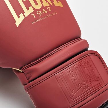 Боксерські рукавички LEONE 1947 Bordeaux Edition, 12 унцій, для дорослих, бордові