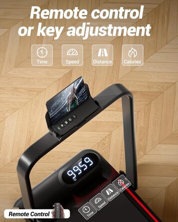 Біговий тренажер CURSOR 4-в-1: складаний, з нахилом 15%, Walking Pad з регулюванням нахилу та трійною амортизацією, дистанційне керування, максимальне навантаження 136 кг