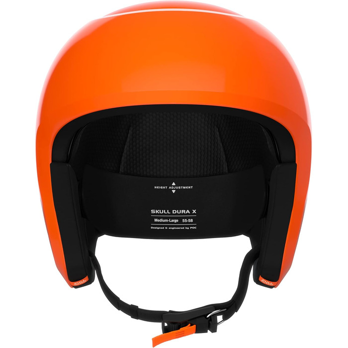 Гірськолижний шолом POC Skull Dura X MIPS з Race Lock, флуоресцентний помаранчевий, XS-S (51-54 см), для захисту на високих швидкостях