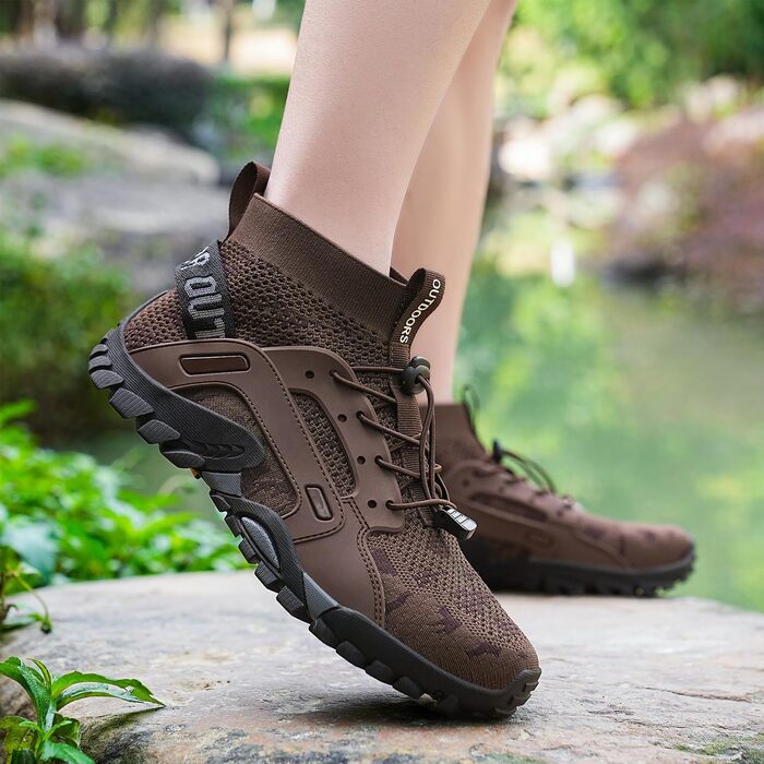 Чоловічі та жіночі трекінгові черевики VTASQ: легкі, дихаючі, антиковзні, для хайкінгу та трейлраннінгу, унісекс, колір: коричневий, розмір EU 40