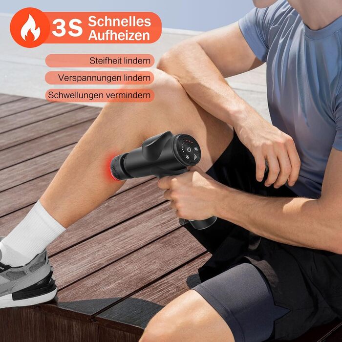 Електрична масажна пістолета з підігрівом та охолодженням для глибокого масажу м'язів