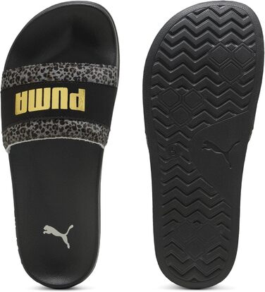 Жіночі шльопанці PUMA Leadcat 2.0 Animal Flair, 42 EU, Puma Black/Gold