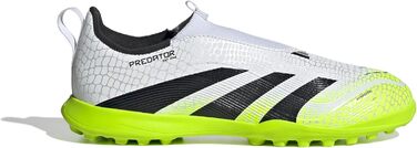 Дитячі футбольні бутси adidas Predator League без шнурівків для газону, розмір 35.5 EU, кольори: білий, чорний, лимонний