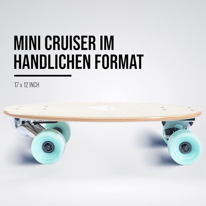 Скейтборд Apollo Barrel Board Savaii – компактний круїзер для міста, міні-лонгборд для дітей і дорослих, ідеальний для початківців, зручний для ком'ютерів
