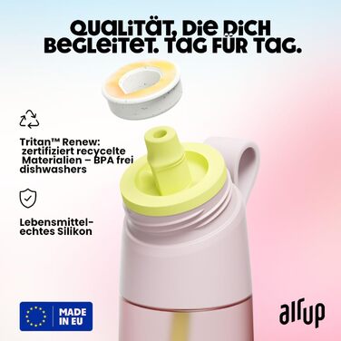Пляшка для води air up Twist Pro 600 мл фіолетова з ароматом Pink Crush + 5 аромакапсул без цукру для школи, спорту, фітнесу