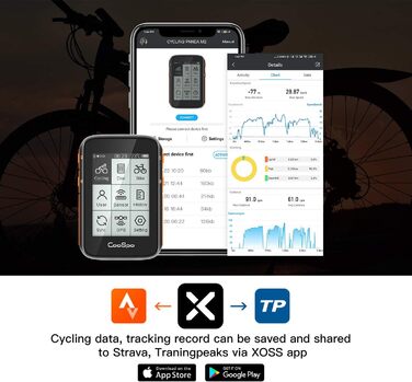 Велокомп'ютер COOSPO BC200 GPS Bluetooth 5.0 ANT+ з LCD екраном 2.4