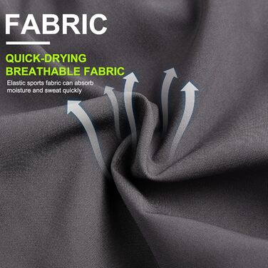 Шорти спортивні чоловічі Suwangi, короткі, швидковисихаючі, з внутрішньою сіткою, спортивні штани з кишенею (XL, сірий)