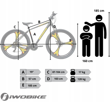 Гірський велосипед IWOBIKE Furia Corse, рама 19
