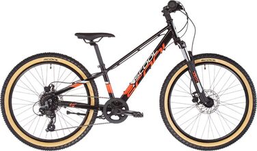 Дитячий гірський велосипед S'Cool Xroc Disc Alloy 24R 8S, 31 см, чорний/сірий/червоний