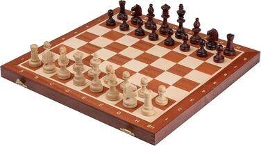 Набір для шахів Großartig Tournament NO. 6 | Master Of Chess | Шаховий набір з шахівницею 54x54 см з горіха та ясену | Набір шахів Staunton | NO.6 | Горіх & Ясен 54 см