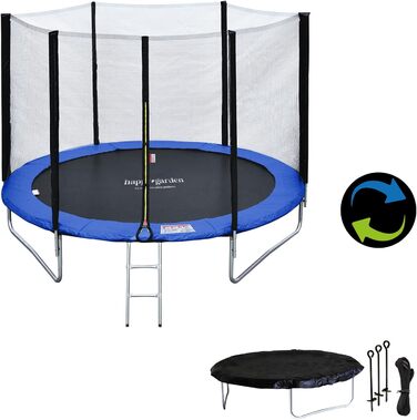 Преміум батут Pack, діаметр 245 см, з сіткою безпеки, сходами, захисним тентом та комплектом кріплень