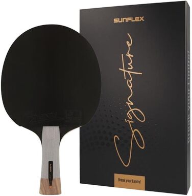 Sunflex® ITTF сертифікована професійна ракетка для настільного тенісу Signature з високоякісної деревини, змагальне покриття, для досвідчених гравців, у магнітній коробці Zeno