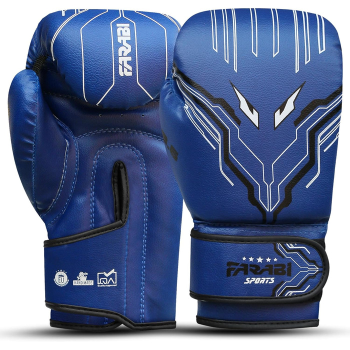 Дитячі боксерські рукавички Farabi Sports 6oz для хлопчиків і дівчат, сірі – для боксу, ММА, муай-тай, боксерського мішка та тренувань, вік 5–10 років