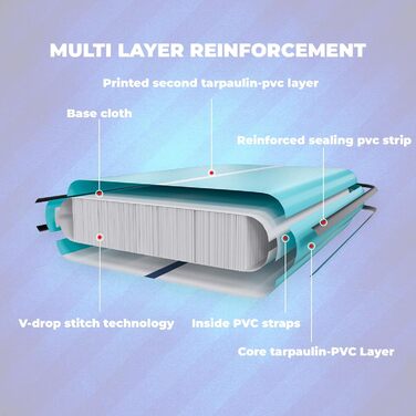 Гімнастичний надувний мат Quashley, 20,3 см товщиною, з двома липучками, гнучкий, 4 м/4,9 м/6 м, надувні килимки для тренувань, черлідинг, електричний насос вдома