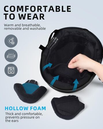 Шолом для сноуборду та лиж для чоловіків та жінок, чорний, розмір L (59-61 см)