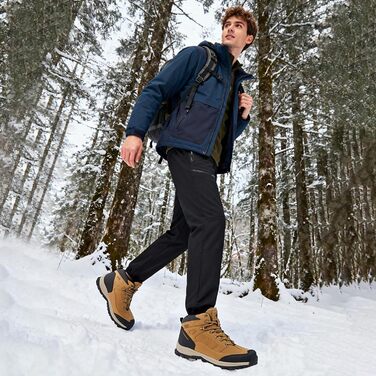 Чоловічі зимові черевики AX BOXING: утеплені, трекінгові, для хайкінгу, жовті, 41-46 EU