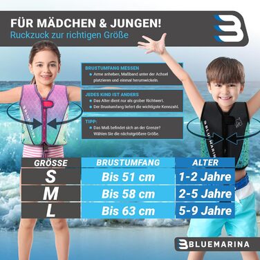 Дитячий жилет для плавання Bluemarina Laguna | Розміри для малюків та немовлят | Допомога у навчанні плаванню