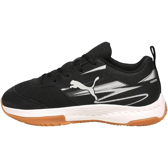 Дитячі кросівки PUMA Varion Li Jr Indoor Court Shoe, 38 EU, чорний/світло-сірий/gum