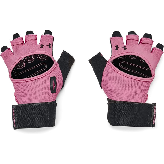Рукавички для важкої атлетики Under Armour для чоловіків, Half Finger, Pace Pink/Schwarz/Schwarz (L)