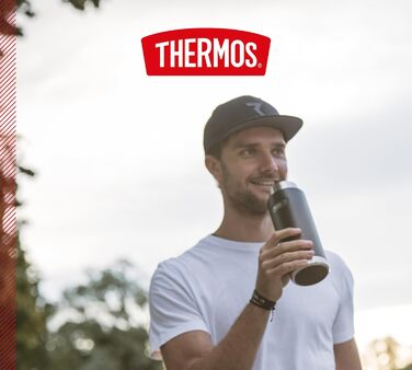 Термос-бутилка THERMOS ICON 710 мл, нержавіюча сталь, ізольована, темно-сіра, зберігає тепло 18 годин, холод 24 години, герметична, BPA-free, підходить для миття в посудомийній машині