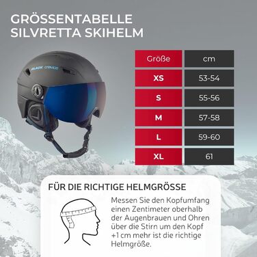 Лижний шолом Black Crevice Silvretta з візором, пілотний стиль, полікарбонат, для чоловіків та жінок, регульований, дихаючий