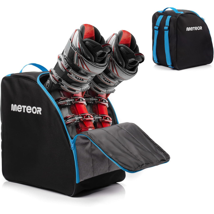 Сумка для лижних черевиків Meteor - водонепроникна, компактна, для лижного відпочинку та зимових видів спорту. Легка, міцна, сіра/чорна.