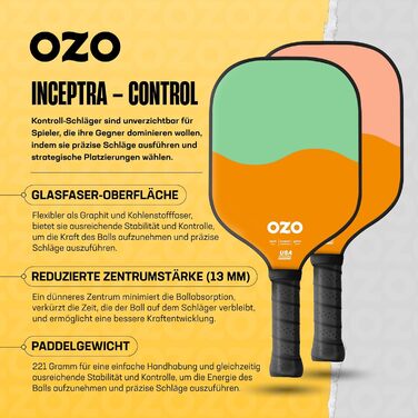 Набір OZO: 2 універсальні ракетки та 4 м'ячі для настільного тенісу, для дорослих, унісекс