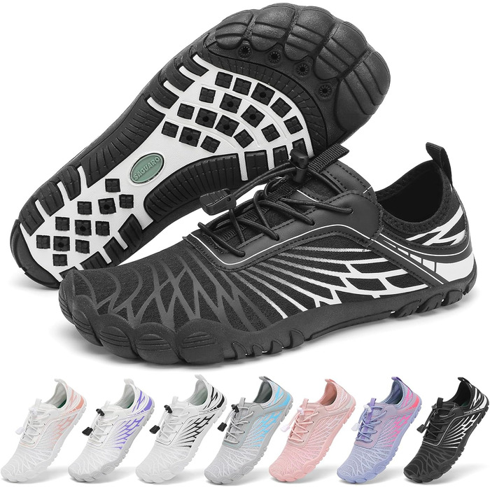 Жіночі шльопанці Sagaro для плавання та відпочинку, дихаючі, швидко сохнуть, широка передня частина, розмір 35-43, білий/чорний