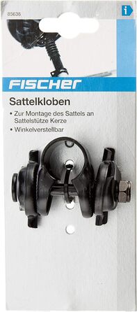 Сідло FISCHER Memory Foam з піною пам'яті | Зняття тиску завдяки піні | Для трекінгу та MTB (City, комплект з підсідельним штирем, чорний)