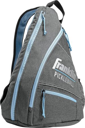 Рюкзак для піклболу Franklin Sports, сіро-синій – офіційний US Open, для екіпірування, чоловіків та жінок, місткий для ракеток, м’ячів та аксесуарів