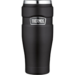 Термос ізольована пляшка Thermos Tumbler King матовий чорний 0.47 л