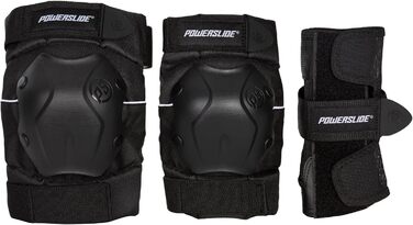 Комплект захисту Powerslide Standard для чоловіків, чорний, XL — наколінники, налокітники, наладонники для роликів, скейтборду, самокату