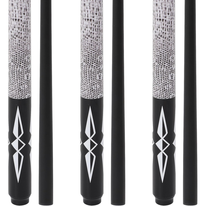 Більярдні кийки Dysdensa з фібергласу та графіту, вага 510-595 г, довжина 147 см, білі (3 шт.)