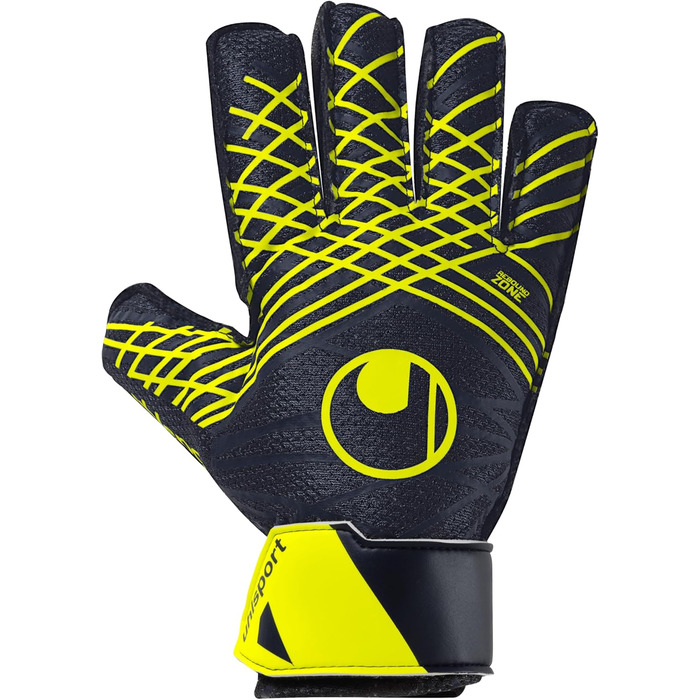 Воротарські рукавички Uhlsport Prediction Starter Soft для дітей та дорослих, розмір 5.5, сині/білі/жовті
