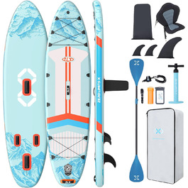 Надувний SUP борд ZLX 350см для дорослих з сидінням. Стабільний, антиковзний, з насосом та веслом.