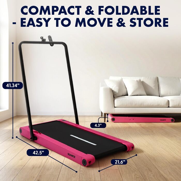Бігова доріжка Squatz 2-in-1 Walking Pad для дому та офісу, рожева